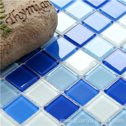 Swimming pool glass mosaic